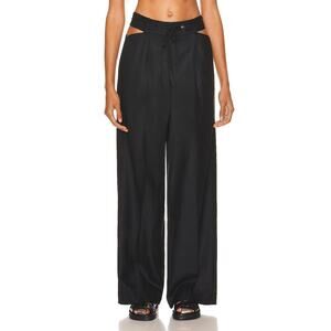 Loulou Studio 'Joli' Black Wool Cut Out Pant Size XS